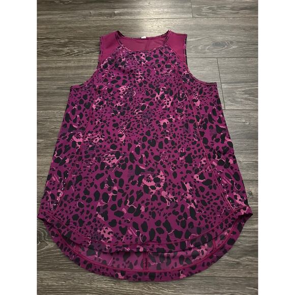 Lululemon Cheetah Camo Magenta Purple Animal Print Sculpt Tank Sleeveless - Picture 1 of 6